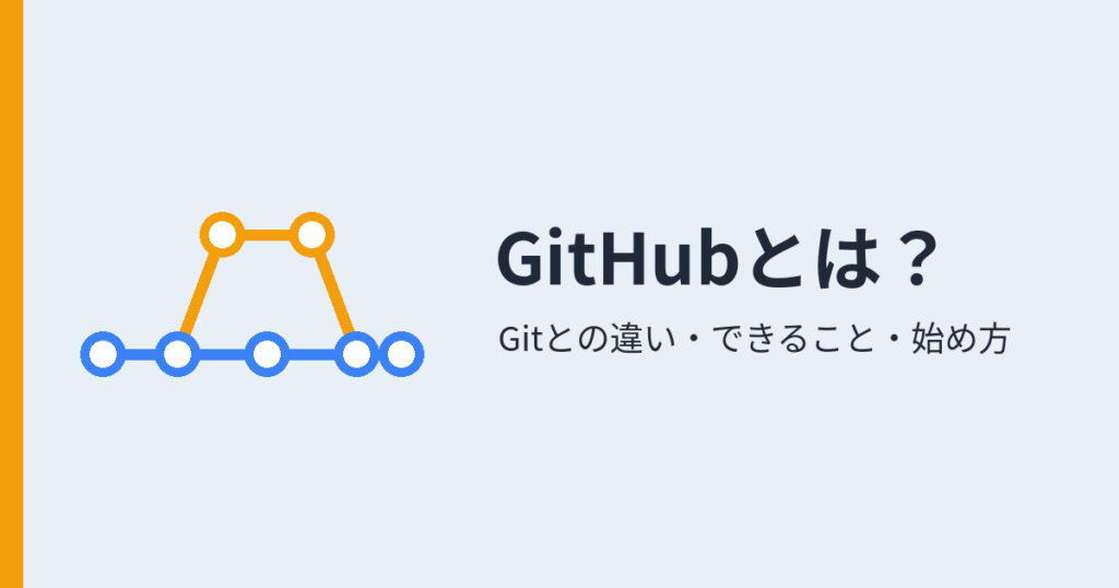 GitHubとは何か、Gitとの違い・できること・始め方を表すアイキャッチ画像