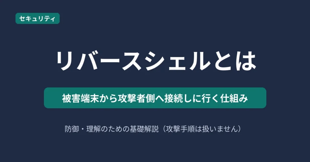 リバースシェルとはを解説する記事のアイキャッチ